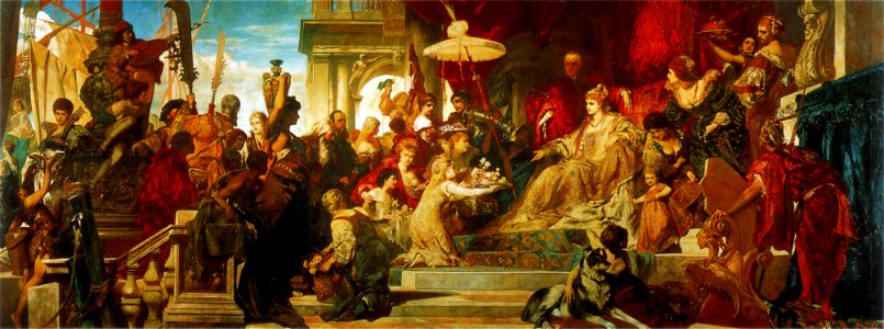 Makart hans venedig huldigt caterina cornaro