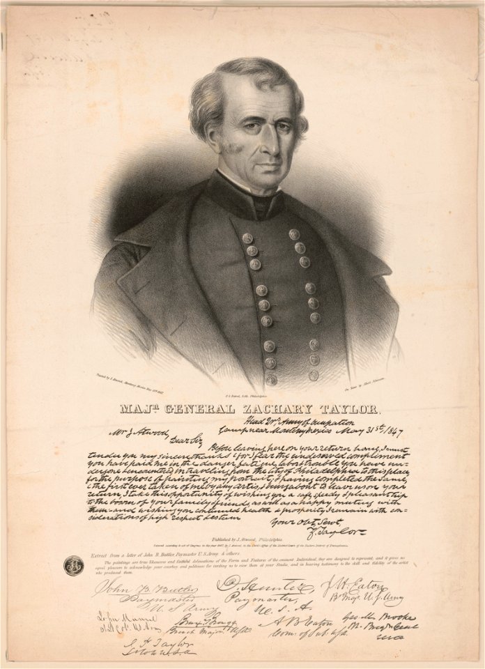 Majr. General Zachary Taylor, ... LCCN2003655757