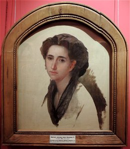 A lady (possibly V.N. Bosneva) by I. Makarov (1850s, Mordovian museum)