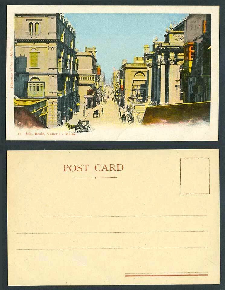Malta-Old-Colour-UB-Postcard-17-Strada-Sda-Reale-Valletta (Vincenzo Galea)