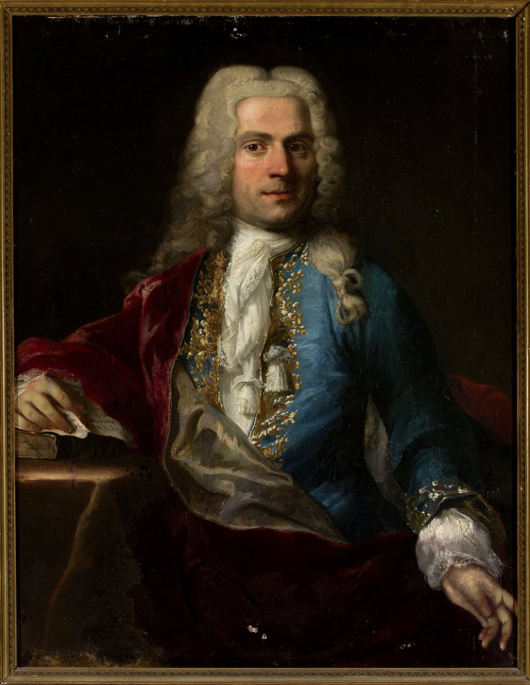 Malarz francuski XVIII w. - Portrait of a man in a wig with a letter - M.Ob.982 - National Museum in Warsaw