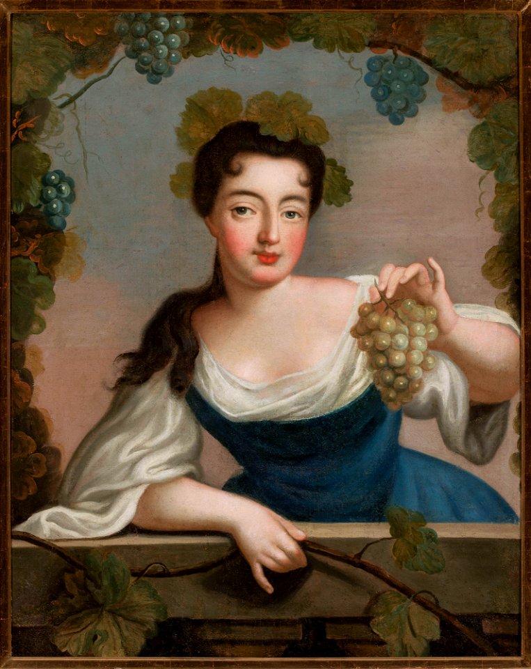 Malarz francuski XVIII w. - Woman with a bunch of grapes - 127670 MNW - National Museum in Warsaw