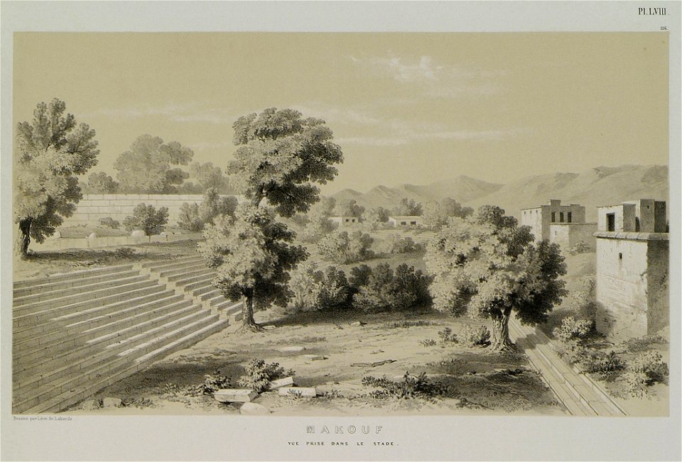 Makouf Vue prise dans le stade - Laborde Léon Emmanuel Simon Joseph - 1838