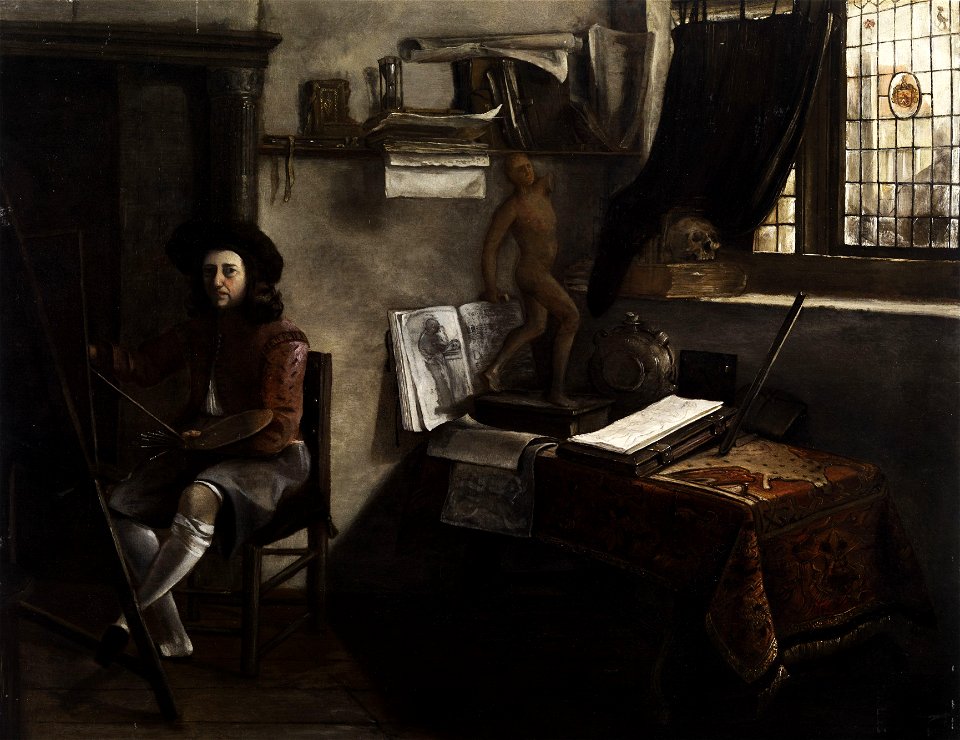 Maler in seinem Atelier NL 17Jh