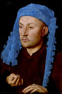 Man in a Blue Cap - Jan van Eyck - Google Cultural InstituteFXD. Free illustration for personal and commercial use.