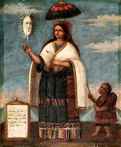 Mama Huaco, Coya - anonymous, 18th century. Free illustration for personal and commercial use.