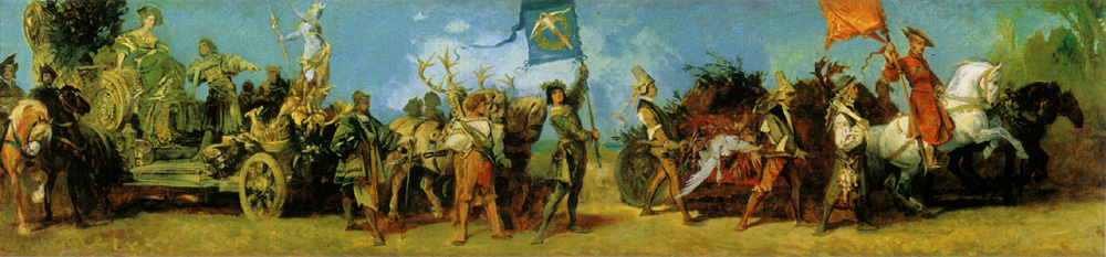 Makart hans der jubilaumszug 1 festwagen der jagd
