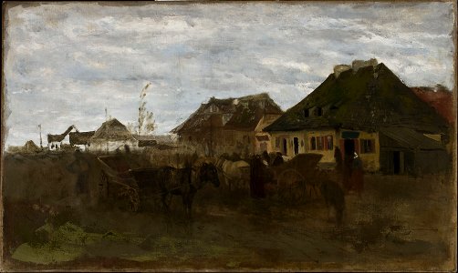 Maksymilian Gierymski - Winter in a small town, sketch I - MP 421 MNW - National Museum in Warsaw