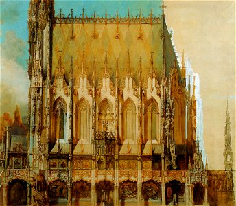Makart hans gotische grabkirche st michael seitenansicht