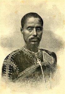 Makonnen, vassallo di Menelik, e alleato di ras Mangascià. Free illustration for personal and commercial use.
