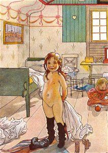 Mammas och småflickornas rum av Carl Larsson 1897 crop. Free illustration for personal and commercial use.