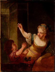 Malarz francuski XVIII w. - Two children playing with dark cherries - M.Ob.1333 MNW - National Museum in Warsaw