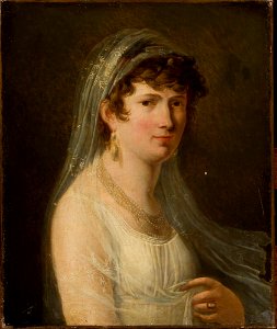 Malarz francuski XIX wiek - Portrait of a woman with a veil - M.Ob.1273 MNW - National Museum in Warsaw