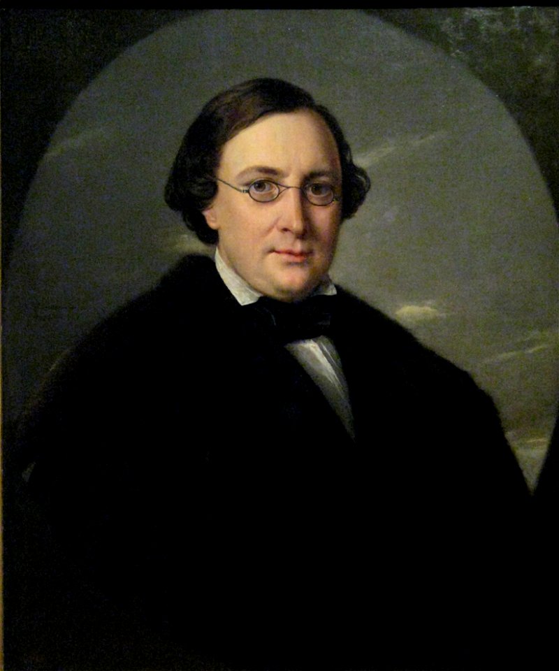 Man with glasses by V. Tropinin (1854, Kursk)