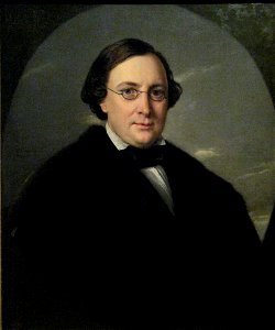 Man with glasses by V. Tropinin (1854, Kursk). Free illustration for personal and commercial use.