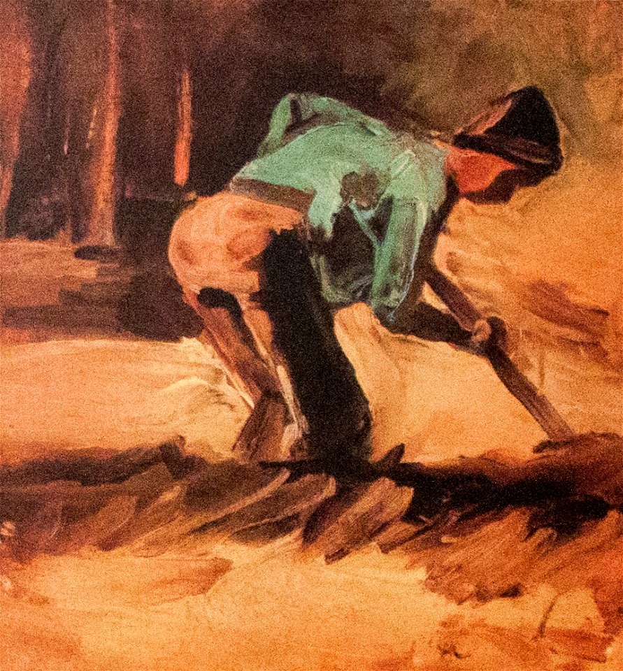 Man Stooping with Stick or Spade - My Dream