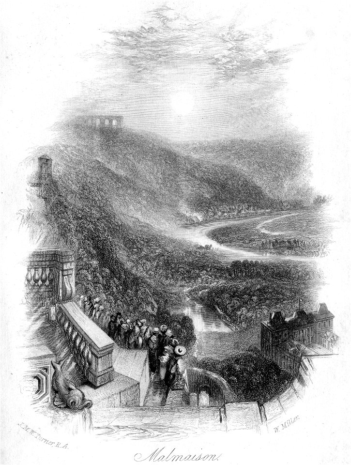 Malmaison engraving by William Miller after Turner R537