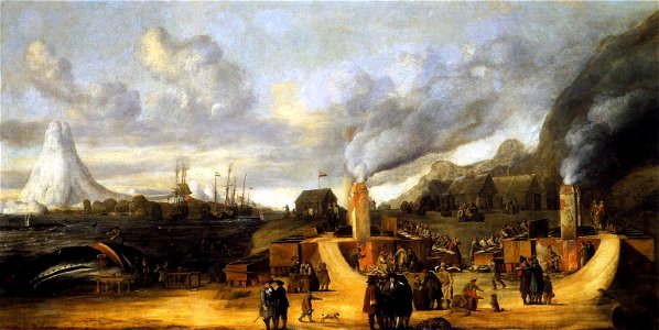Man, Cornelis de - The Whale-oil Factory on Jan Mayen Island - 1639