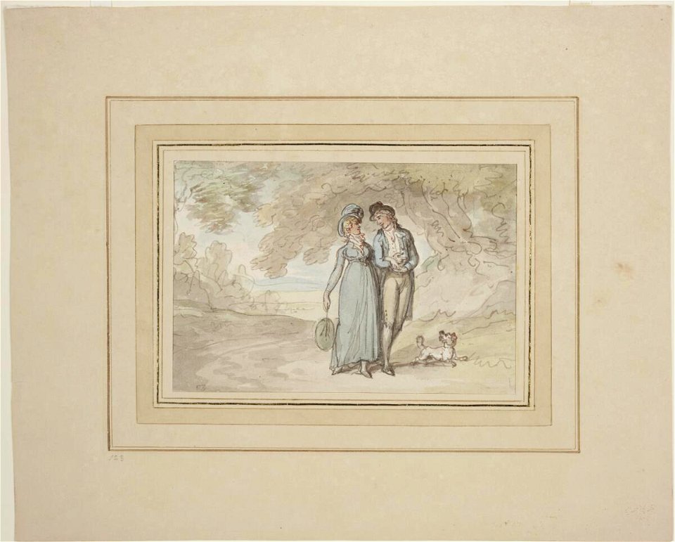 Man and woman strolling in the country (4786109)