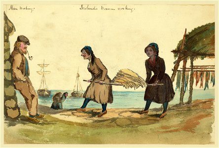 Man working - Icelandic women working LCCN2004662114