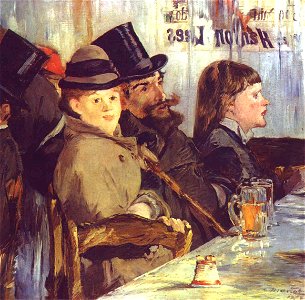 Manet, Edouard - At the Café, 1878. Free illustration for personal and commercial use.