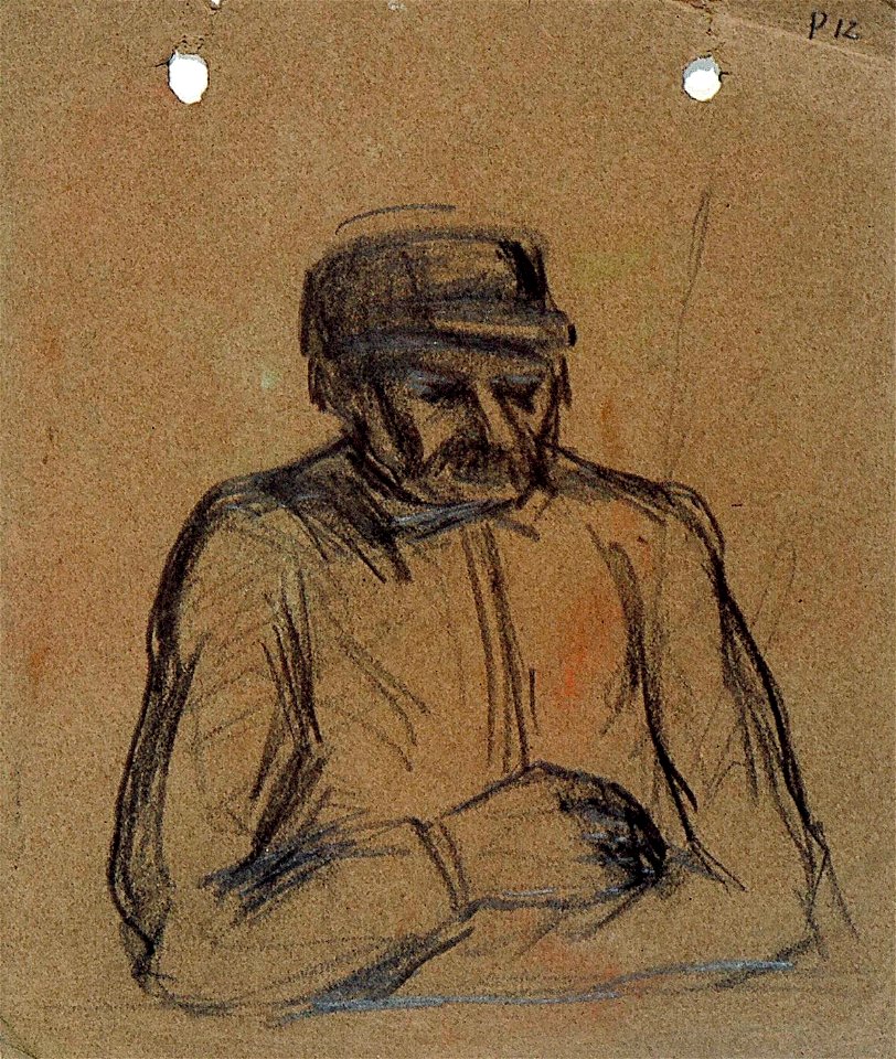 Man Wearing a Cap, Arms Crossed by Theo van Doesburg Centraal Museum AB4340