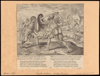Man Always Fights 1563 print by Philip Galle, S.I 52762, Prints Department, Royal Library of Belgium