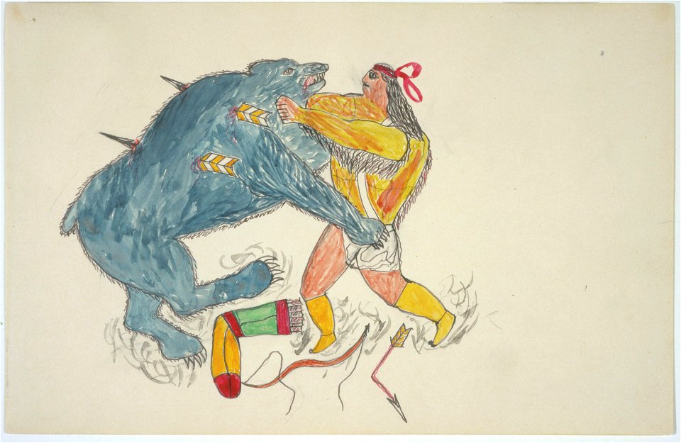 Man fights bear (Gokliz sketch)