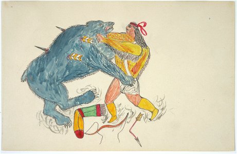 Man fights bear (Gokliz sketch)