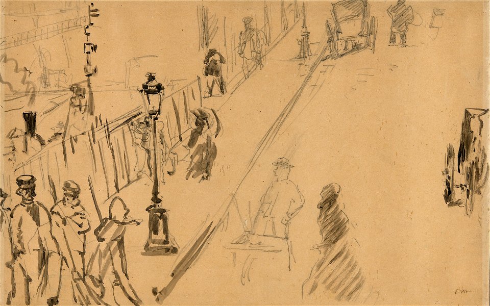 Manet - The rue Mosnier with Gas Lamp, 1878