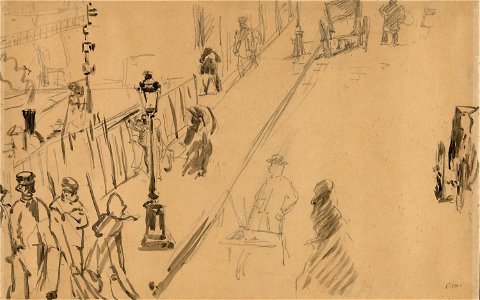 Manet - The rue Mosnier with Gas Lamp, 1878