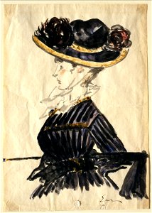 Manet - Woman in Large Hat, 1880