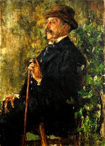 Antonio Mancini - Portrait of John Lowell Gardner. Free illustration for personal and commercial use.