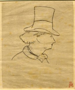 Manet - Baudelaire de profil en chapeau deuxième planche, 1949,0411.2546