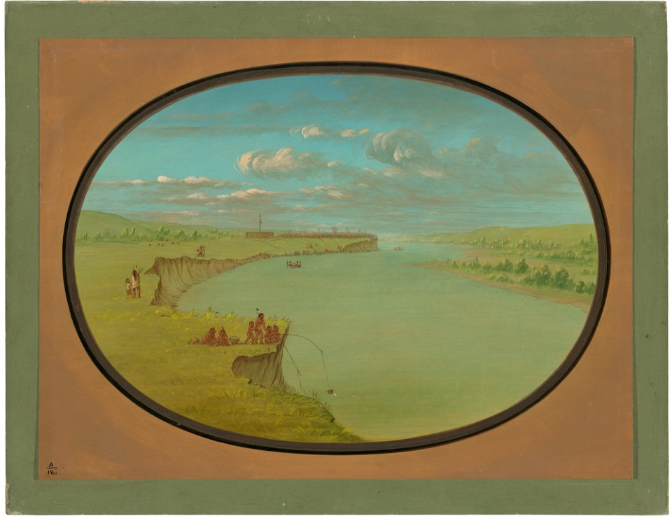 Mandan Village - A Distant View C16944