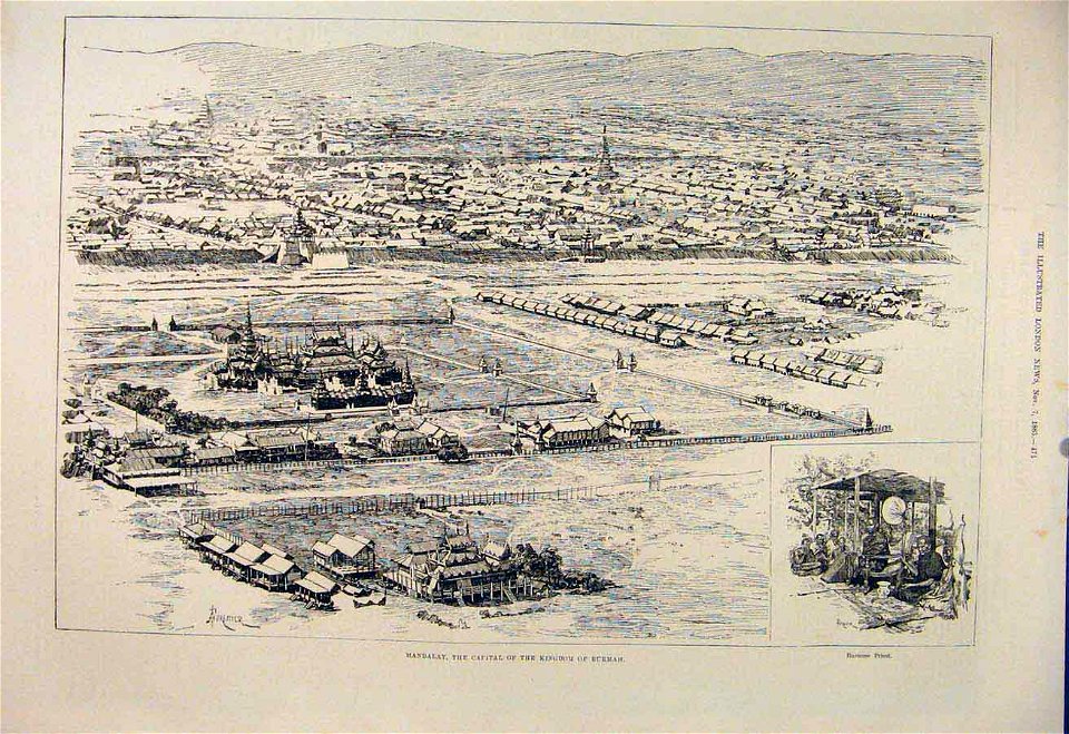 Mandalay, the Capital of the Kingdom of Burmah, 1885 - ILN 1885