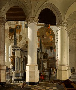 New Church in Delft with the Tomb of William the Silent by Cornelis de Man