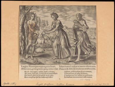 Man is Born Naked 1563 print by Philip Galle, S.I 52757, Prints Department, Royal Library of Belgium