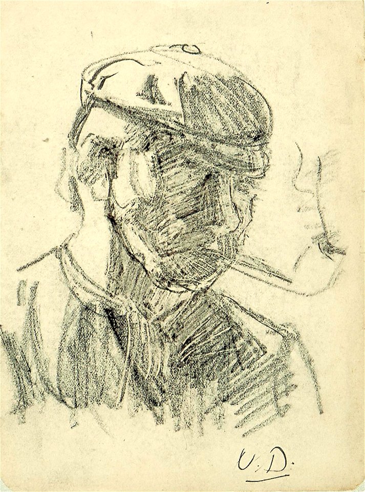 Man with Cap and Pipe by Theo van Doesburg Centraal Museum AB4533