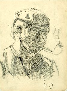 Man with Cap and Pipe by Theo van Doesburg Centraal Museum AB4533