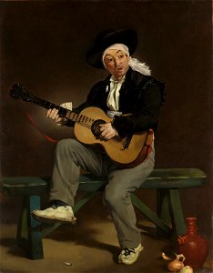 Edouard Manet - Le chanteur espagnol. Free illustration for personal and commercial use.