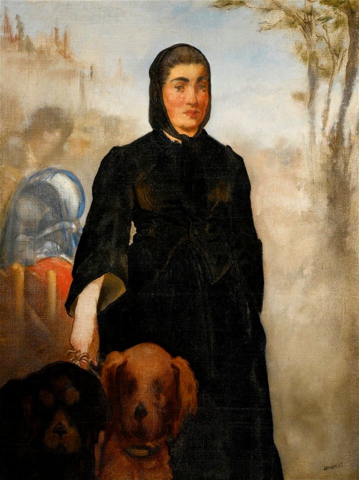 'La Femme Aux Chiens' by Édouard Manet, 1862