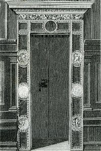 Mantova Palazzo Ducale porta in marmo con bassorilievi