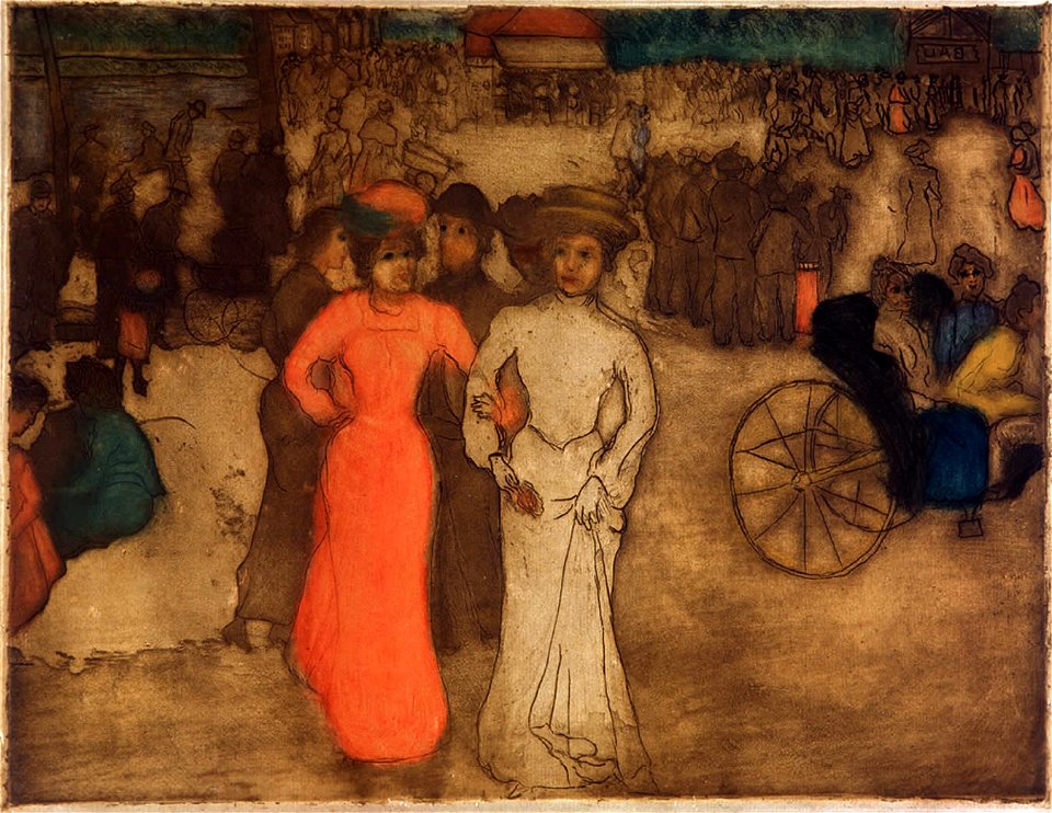 Manolas paseando - Francisco Iturrino - MBACO