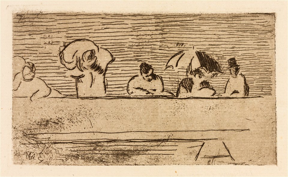 Manet - The Parapet of the Bridge, plate 5 from Le Fleuve, 1985.59.6