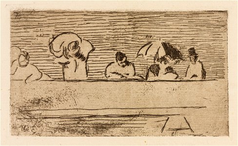 Manet - The Parapet of the Bridge, plate 5 from Le Fleuve, 1985.59.6