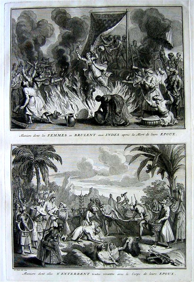 Manner in which the Women in India Burn Themselves after the death of their Husband
