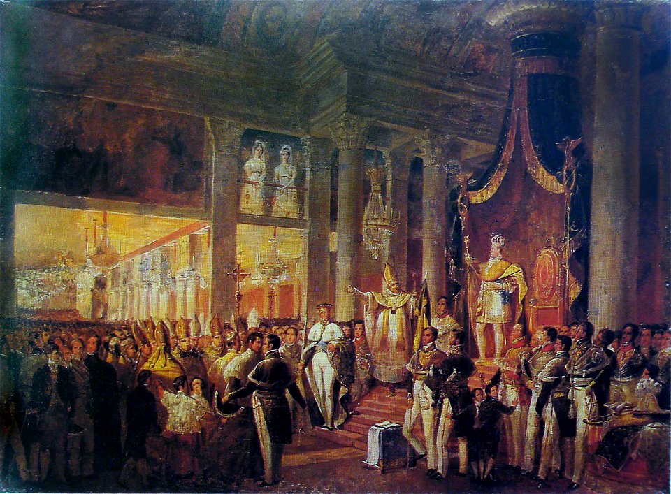 Manuel de Araújo Porto-alegre - estudo para a sagração de Dom Pedro II - c. 1840