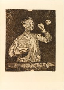 Manet Les Bulles de savon etching