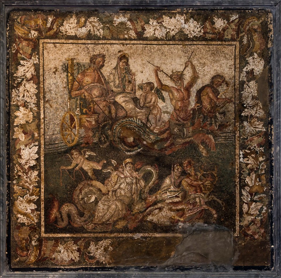 MANNapoli 10007 Mosaic Poseidon & Amphitrite Pompeii